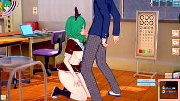 【エロゲーコイカツ！】東方project 鍵山雛のおっぱい揉んで仁王立ち手コキフェラ奉仕してもらってからのセックス！爆乳エロアニメ【ヘンタイゲーム とうほう 】